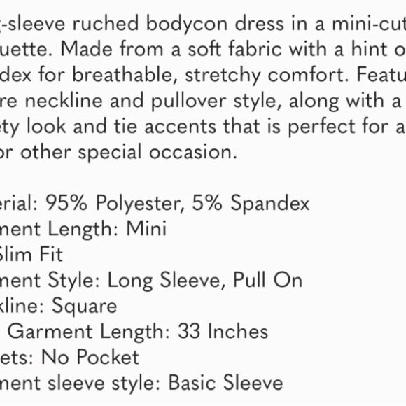 Bodycon Dress Long Sleeve Velvet Ruched Women's Wild Fable. Y2K hot pink - Picture 12 of 13